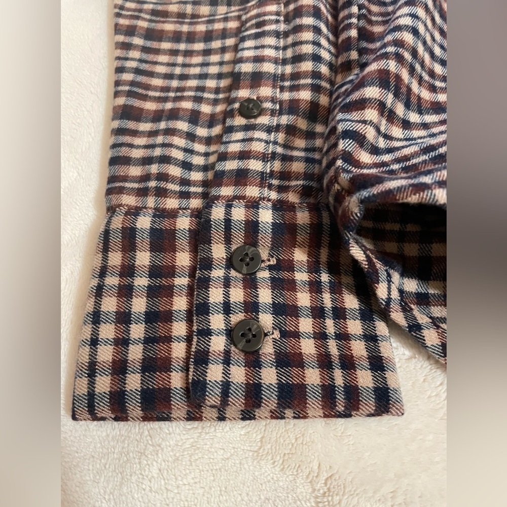 A&F Oversized Colorblock Flannel Shirt - image 3